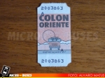 Boleto / Colon Oriente / Santiago RM