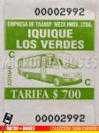 Tptes. Meza Hnos. Ltda., Iquique | Boleto  - Jormar