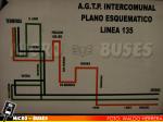 Intercomunal, V Region | Plano Esquematico Recorrido Linea 135