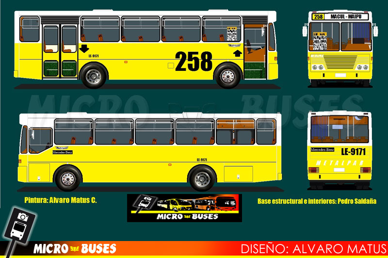Metalpar Petrohue Ecologico / Mercedes Benz OF-1318 / Linea 258 ETP Microbuses S.A