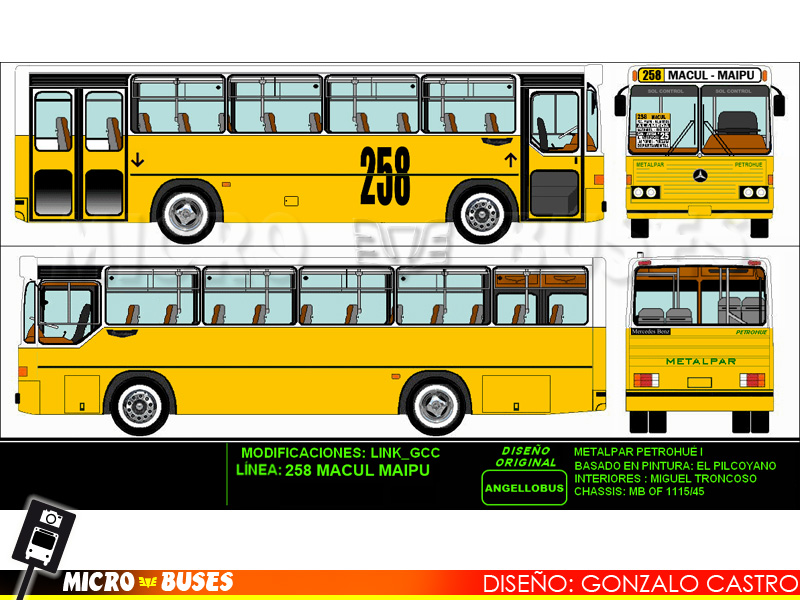 Metalpar Petrohue / Mercedes Benz OF-1115 / Linea 258 ETP Microbuses S.A.