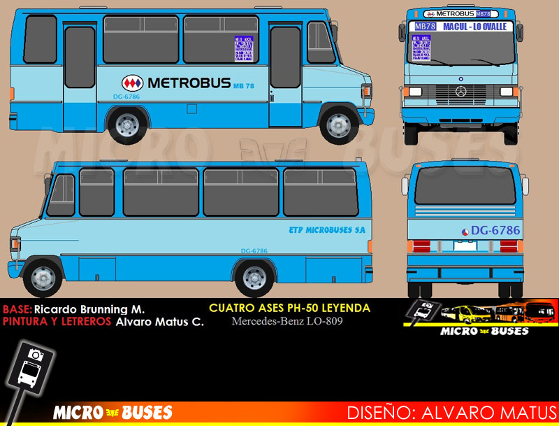 Cuatro Ases PH50 / Mercedes Benz LO-809 / Metrobus MB78 ETP Microbuses S.A