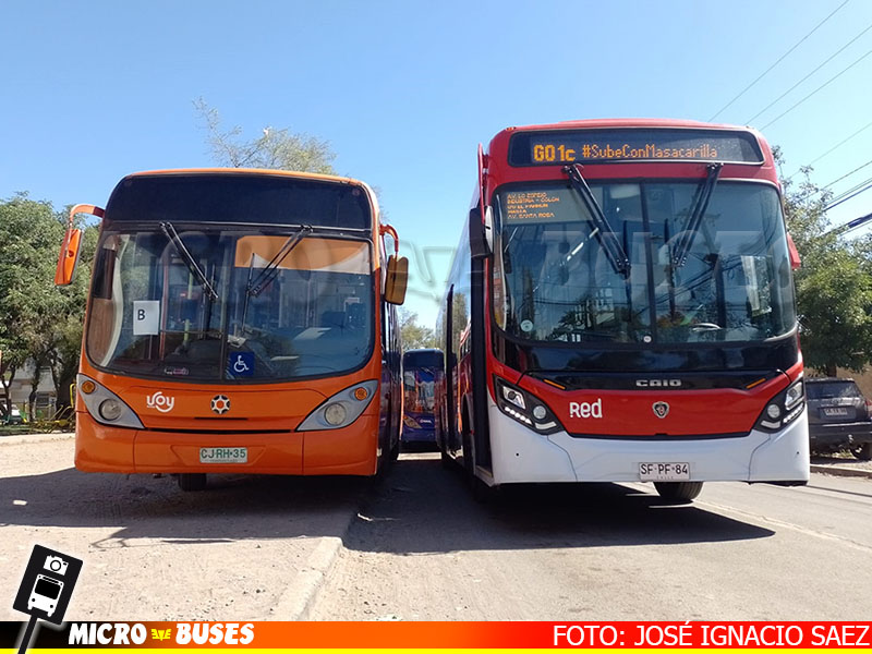 Voy Santiago SPA, Zona G | Marcopolo Gran Viale & CAIO Mondego II - Volvo B7R LE & Scania K250UB